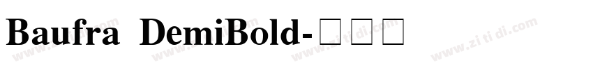 Baufra DemiBold字体转换